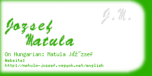 jozsef matula business card